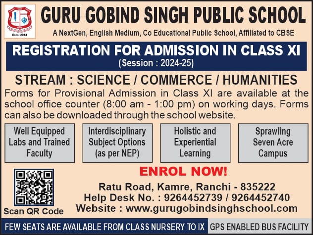 Class 12th Admission Registration for session 2024-2025